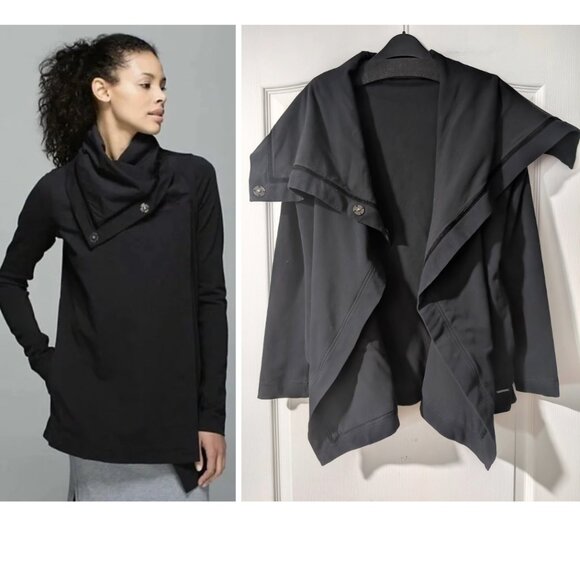 Lululemon | Savasana Wrap Jacket In Black - Picture 1 of 8